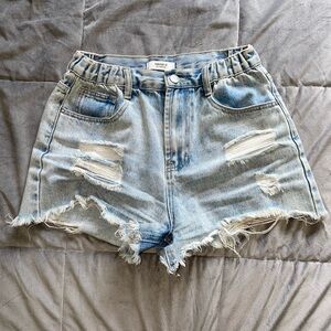 Forever 21 high waisted denim shorts. Size medium (26-28 in waist)